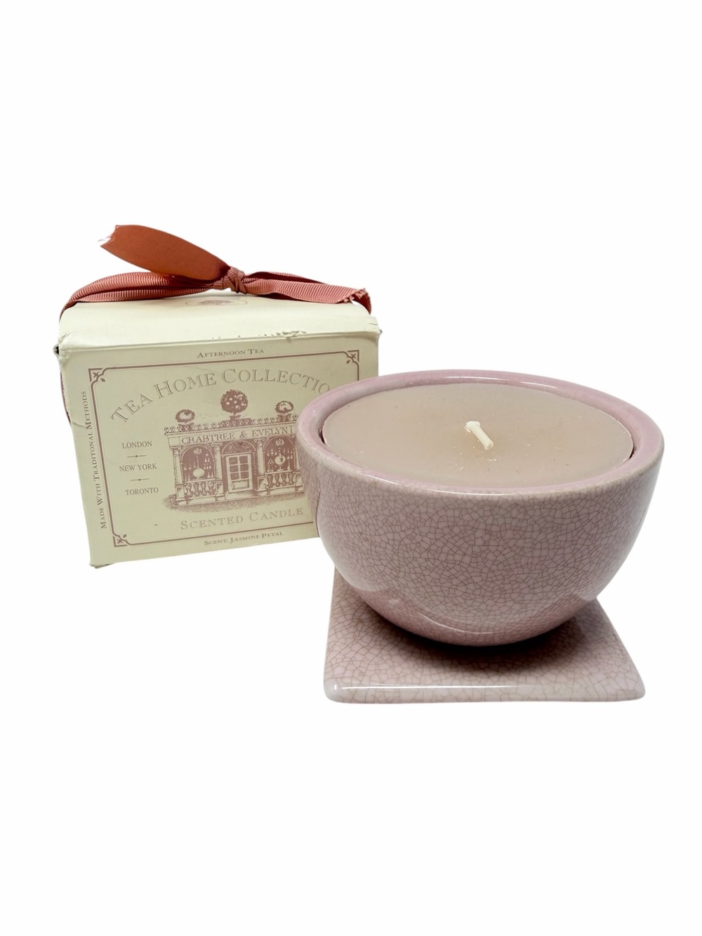 Crabtree & Evelyn Tea Home Collection Scented Candle Jasmine Petal Vintage Rare